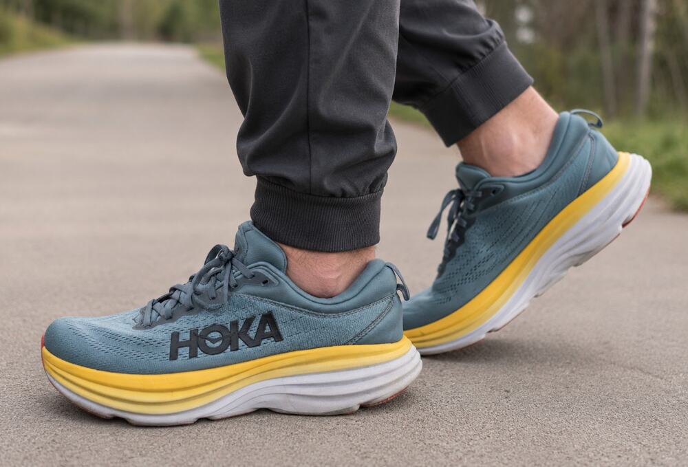 HOKA Bondi 8 Men's Size 8 D Goblin Blue Mountain Spring Running Shoes 1123202